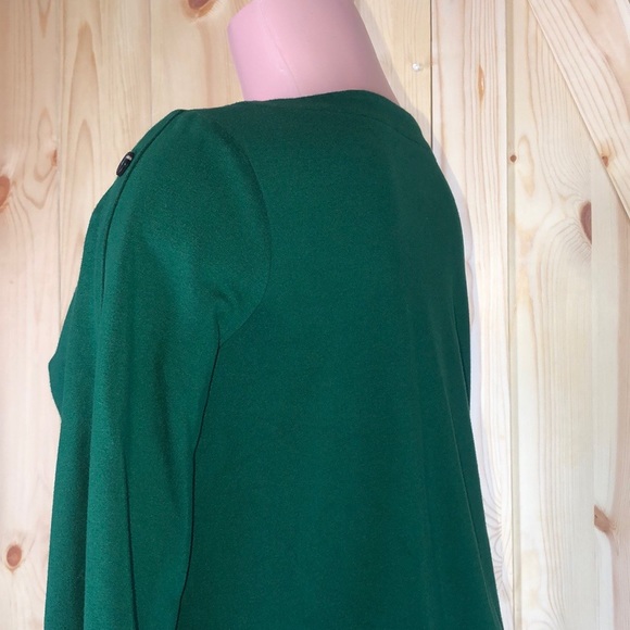 J Jill -Top Blouse Womens XSmall Grenn Ponte Round Neck Long Sleeve Knit… - Picture 10 of 16